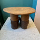 Vintage Folk Art Ceramic Shoes Stool/Plant Stand