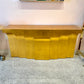 Karl Springer Style Gold Leaf Stepped Console Table