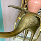 Pair of Extra Large Vintage Brass Crane Birds