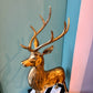 Large Vintage Brass Buck Deer Statue
