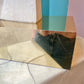 Vintage Tessellated Stone and Brass Inlay Sculpture
