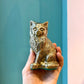Vintage Seated Brass Cat Statue
