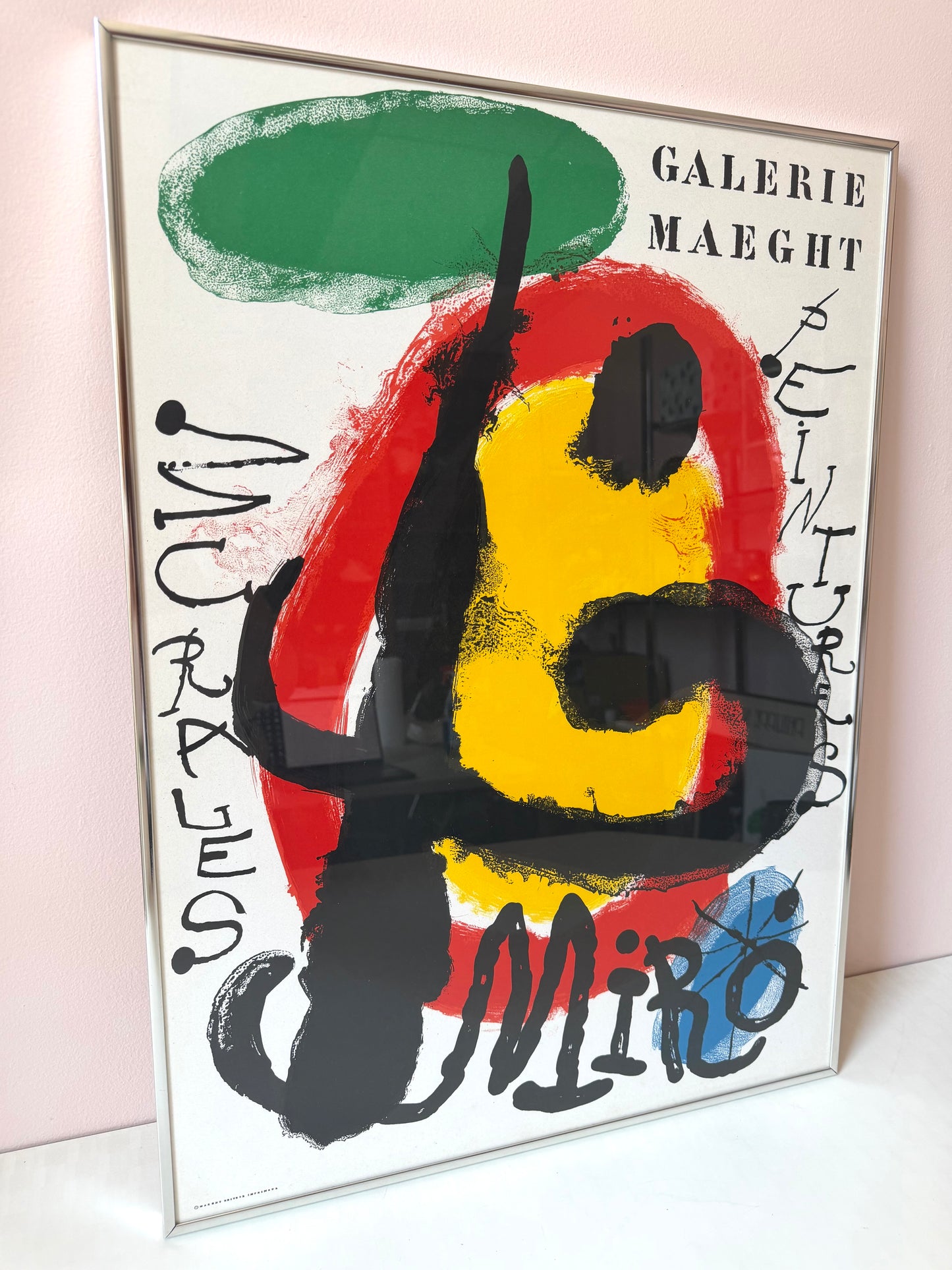 Vintage Joan Miro Galerie Maeght 'Murales Peintures' Lithograph Poster-Framed