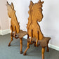 Pair of 1980 Andrew Willner Horse Chairs/Signed and Dated