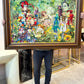 Vintage Original Framed "Summer Fantasy" 1982 Acrylic on Board Painting by Phyllis Londraville