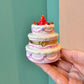 Strawberry Birthday Cake Hand Painted Trinket Box