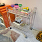 Vintage Lucite Two Tier Rolling Bar Cart