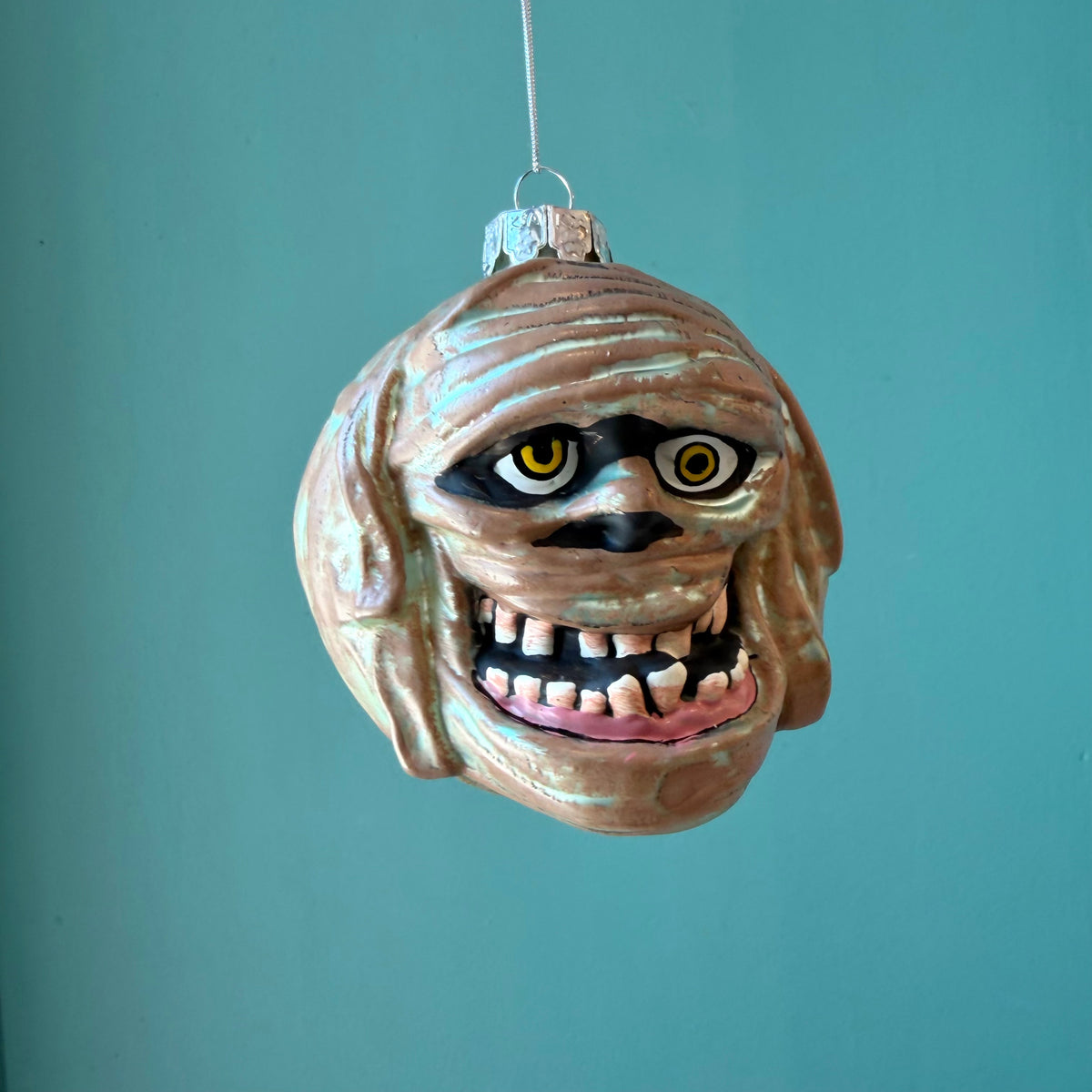Gorenaments "Mummzy" Wrapped Up Mummy Glass Ornament