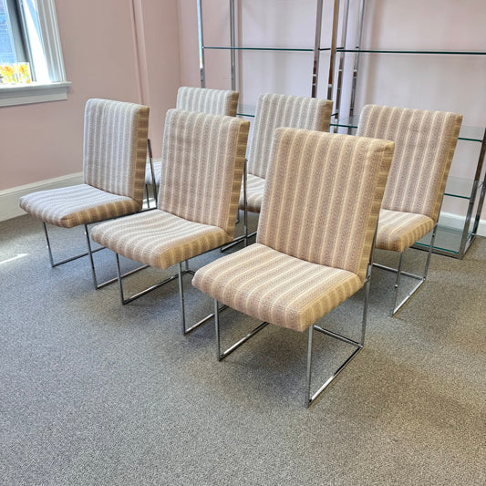 Vintage 1970's Set of 6 Dining Chairs by Milo Baughman for Thayer Coggin