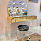 1980's Light Up Lucite Vanity and Stool by Hill Manufacturing