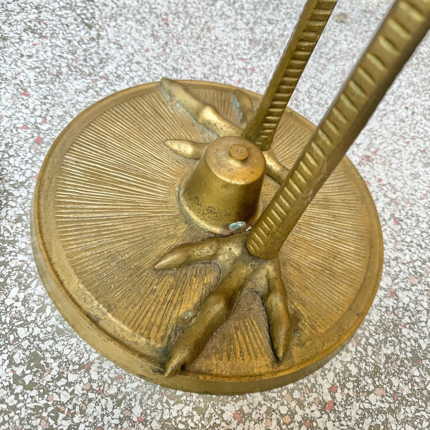 Pair of Extra Large Vintage Brass Crane Birds
