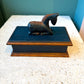 Vintage Folk Art Wooden Horse Lidded Box