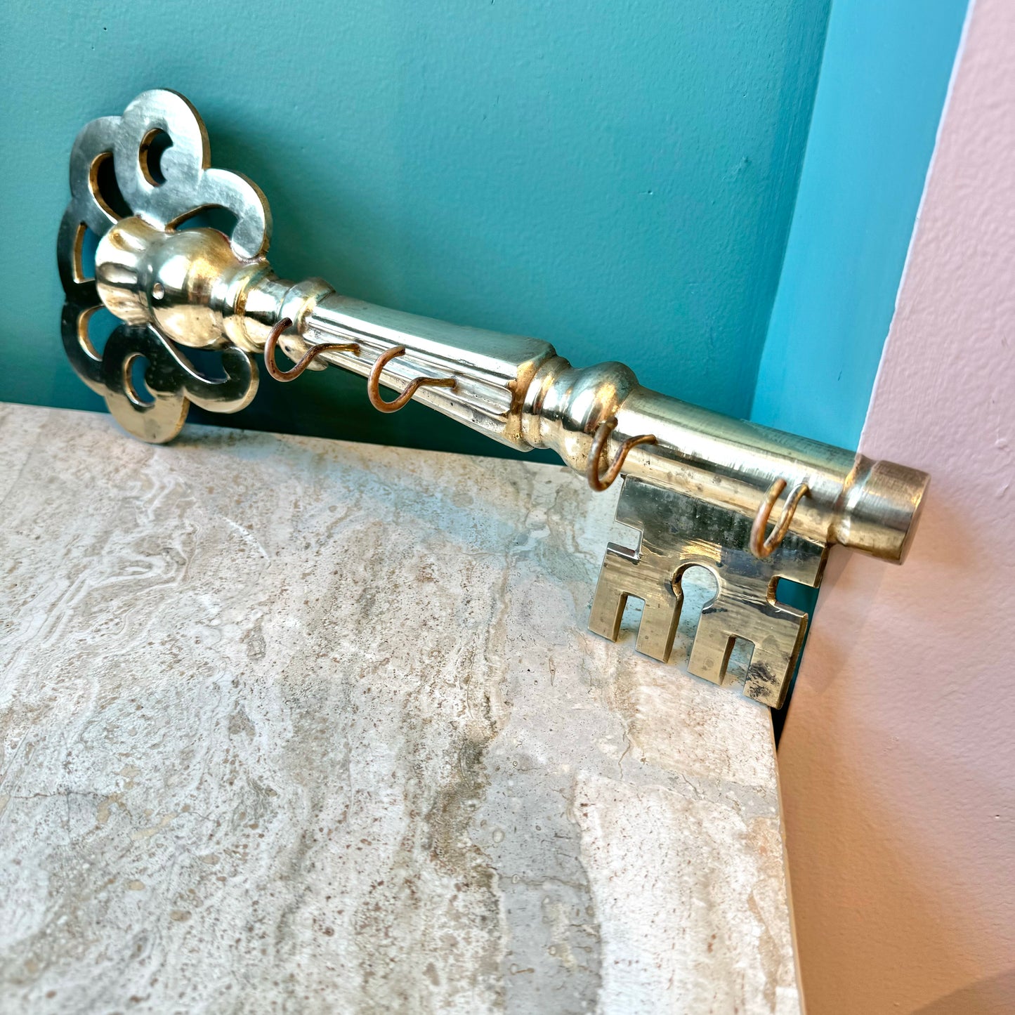 Vintage Brass Key Wall Hooks