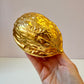 Vintage Gold Tone Metal Walnut Nutcracker