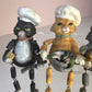 Vintage Set of 6 WMG Cooking Cat Shelf Sitters