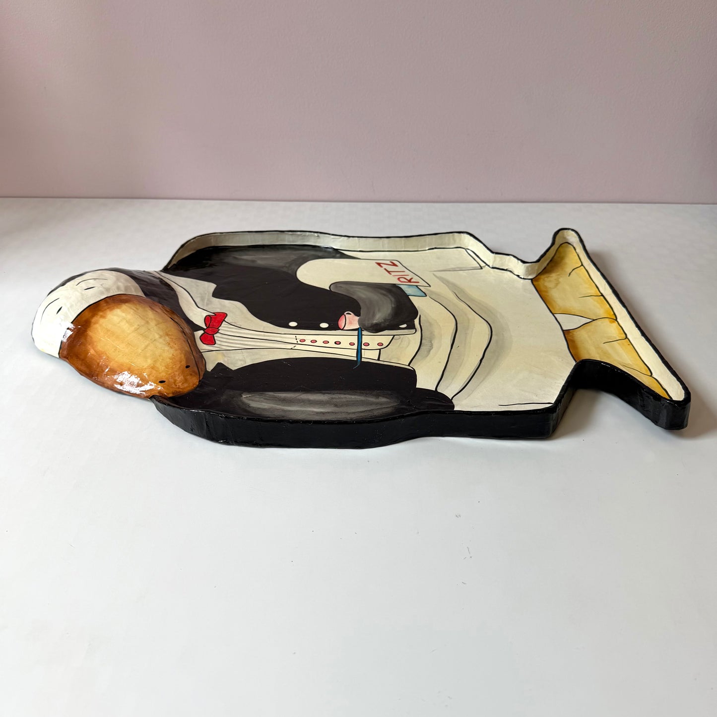 Vintage Large Paper-Maché Penguin Tray
