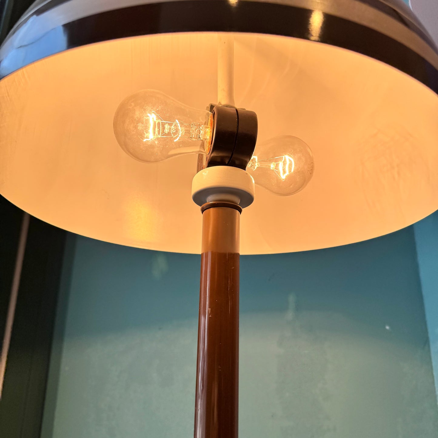Vintage MCM Mushroom Dome Table Lamp