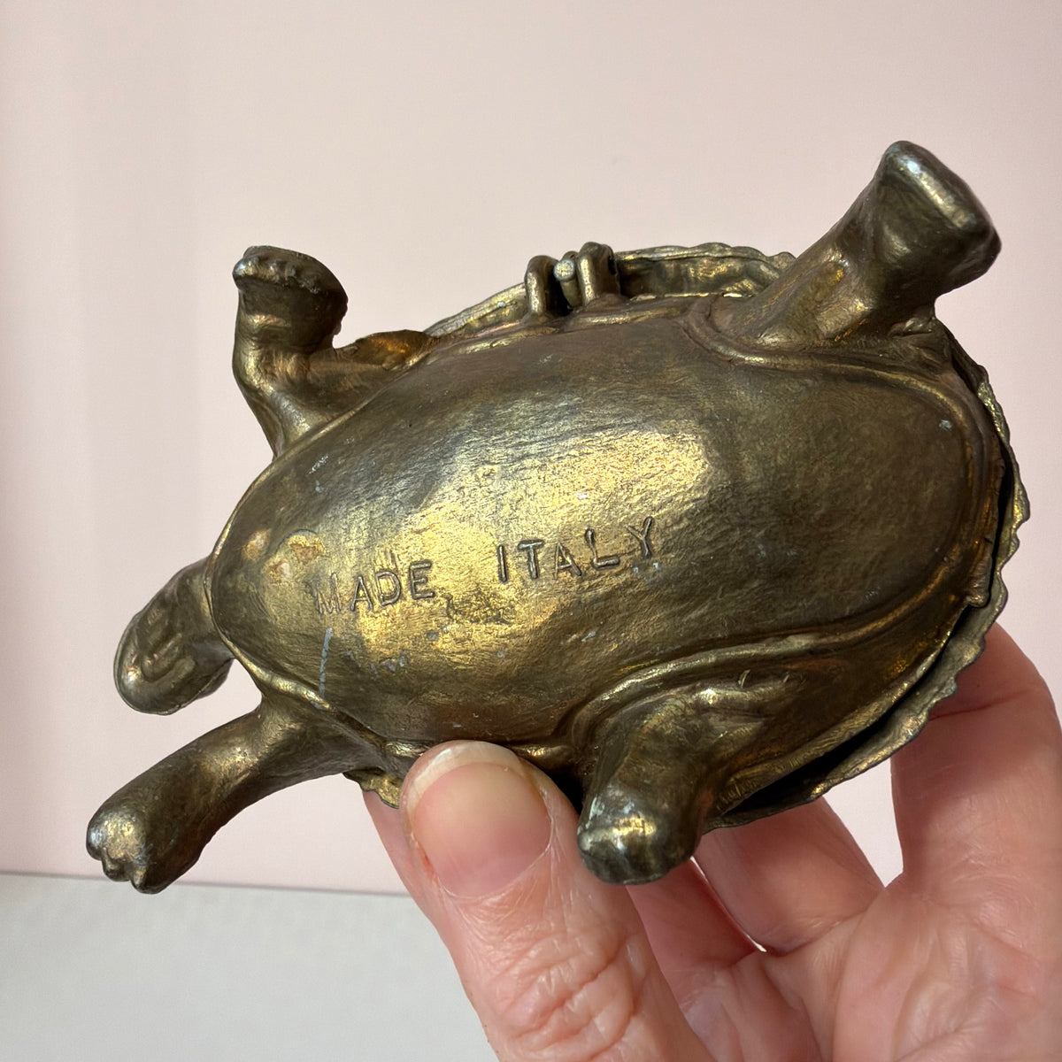 Vintage Bronze Turtle Box Made in Italy