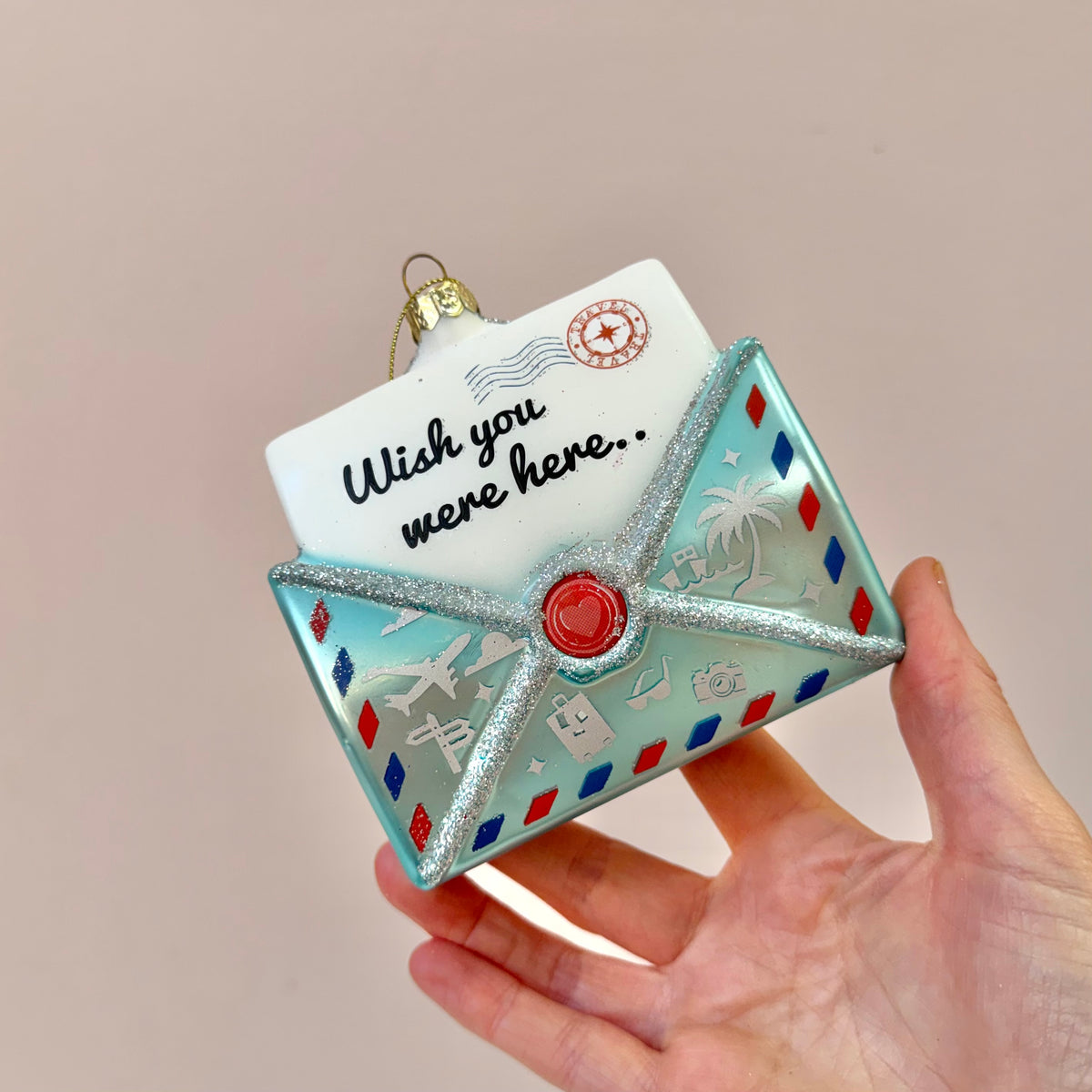 Wish You Were Here Letter Ornament