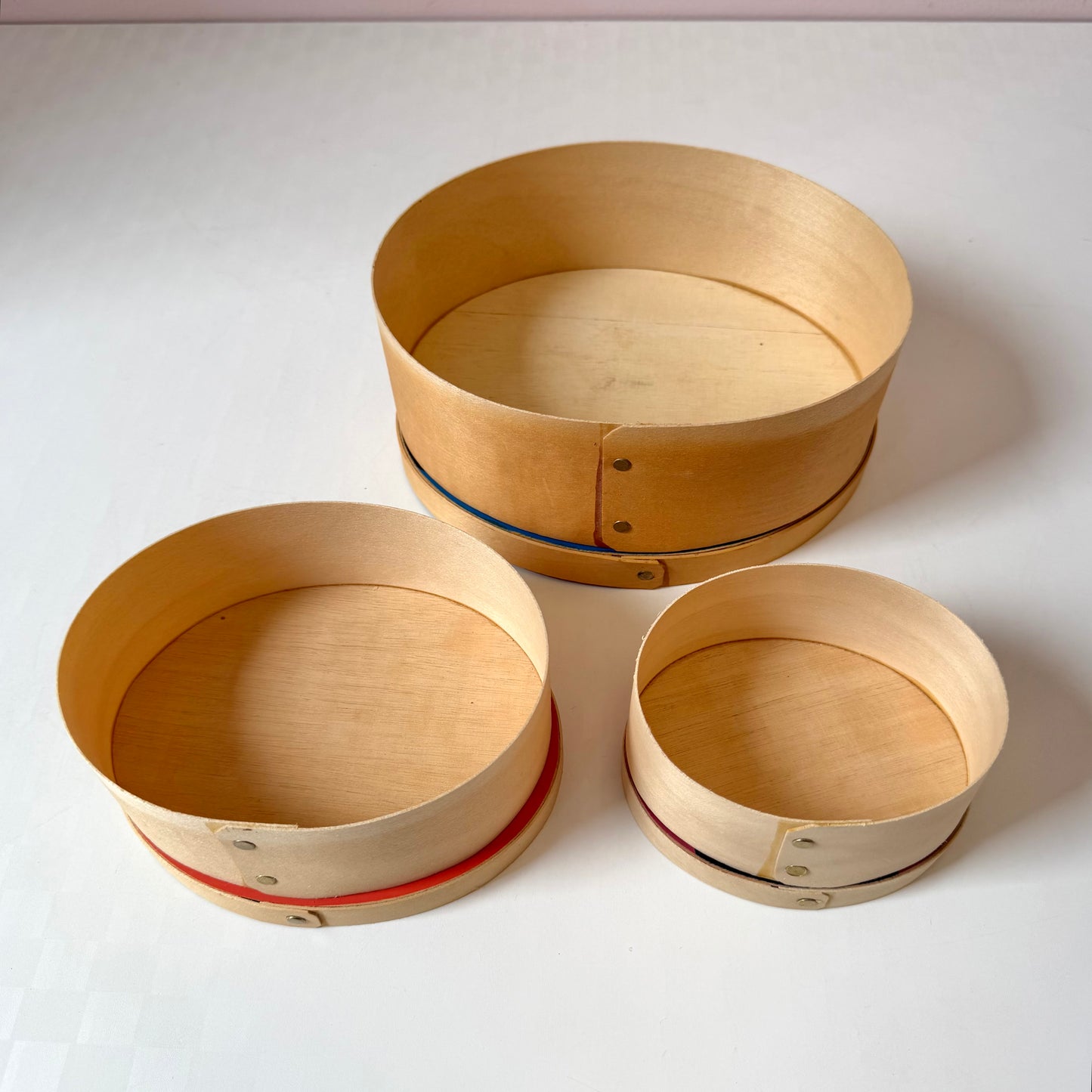 Set of 3 Vintage Wooden Cat Illustration Nesting Shaker Boxes