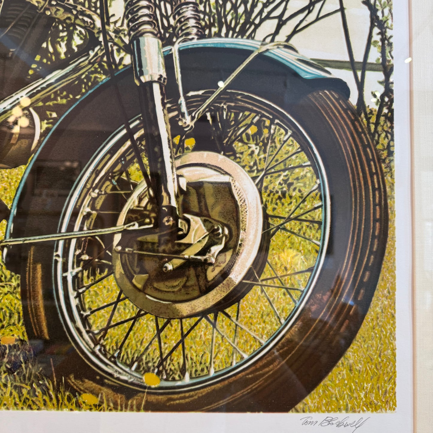 Vintage Limited Edition Screenprint Titled "Triumph Trumpet" by Tom Blackwell