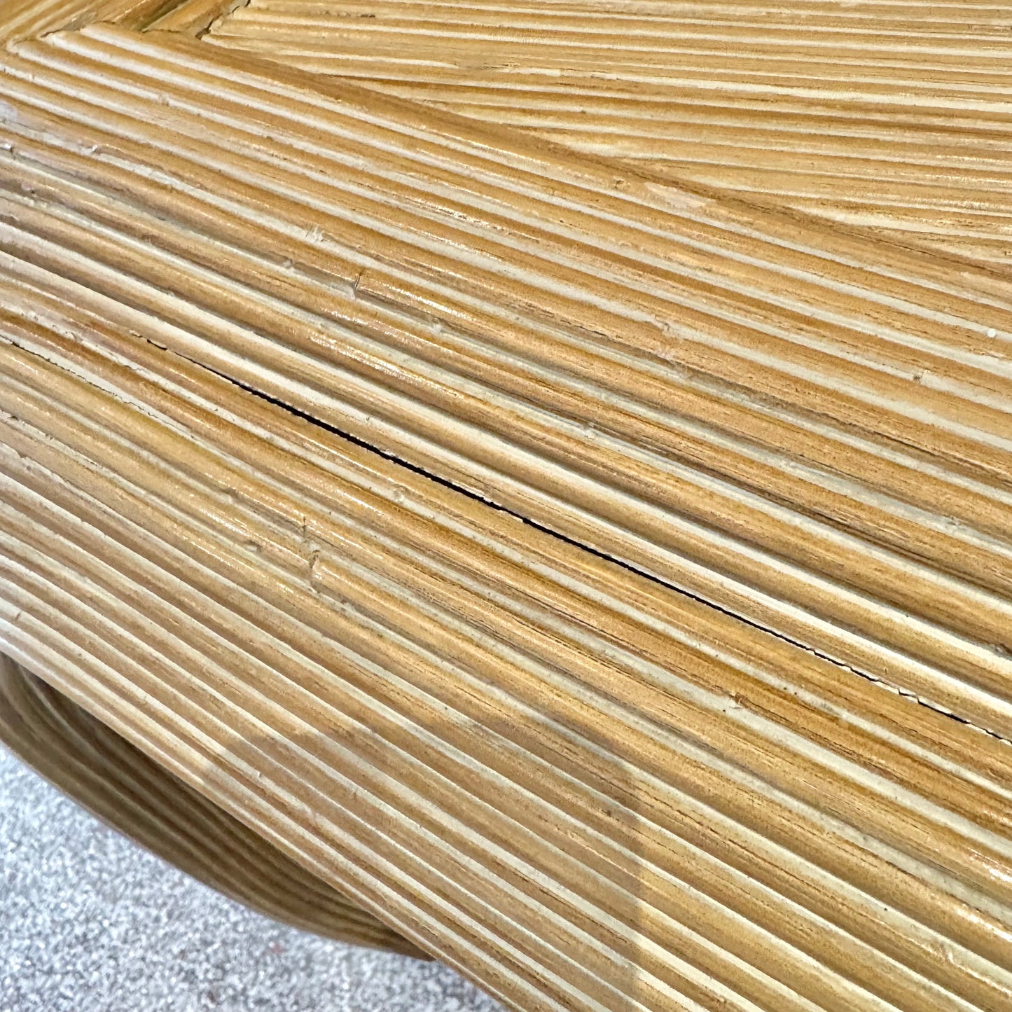 Vintage Curve Legged Pencil Reed Style Console Table