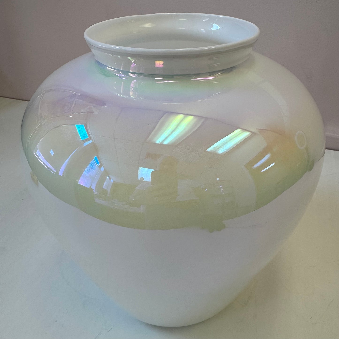 Vintage Opalescent Glass Vase