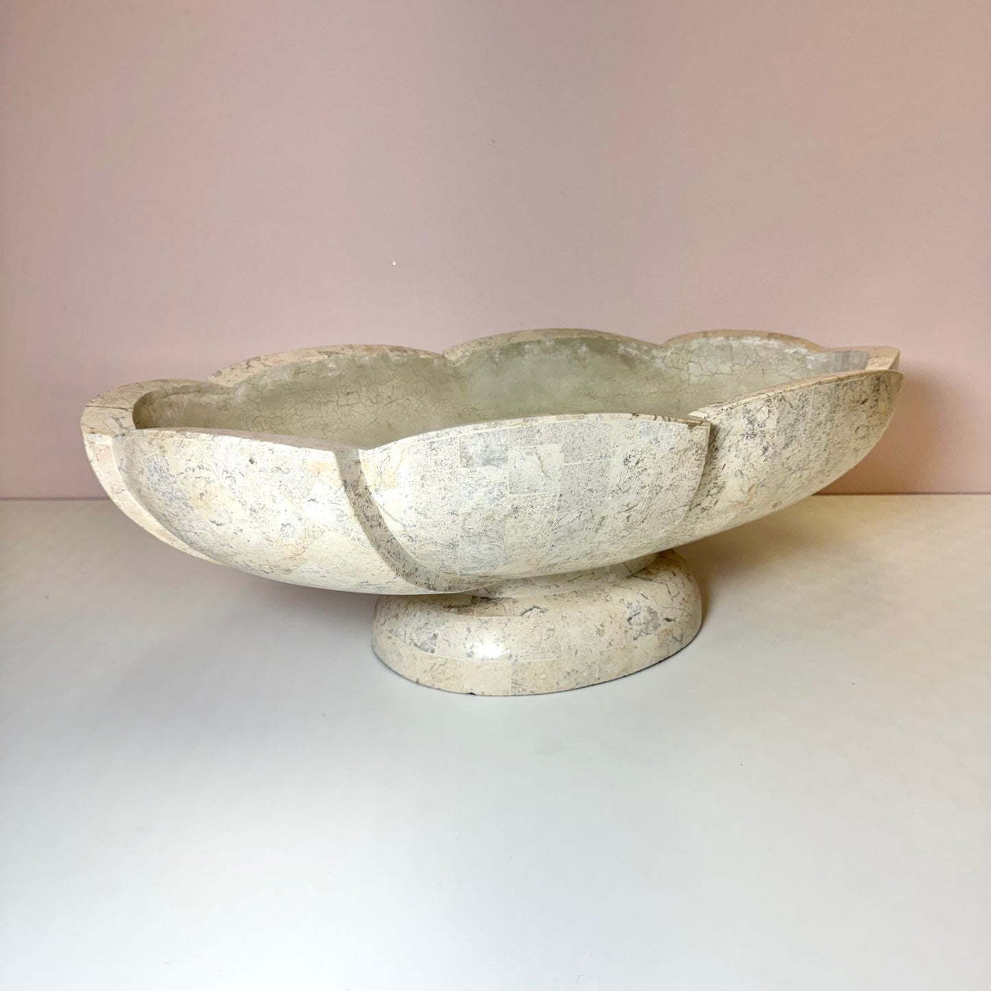 Vintage Large Tessellated Stone Bowl