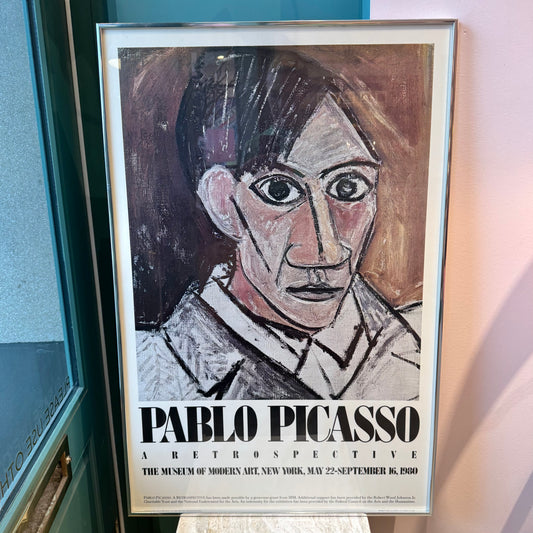 Vintage Framed 1980 "Pablo Picasso: A Retrospective" Exhibition Poster