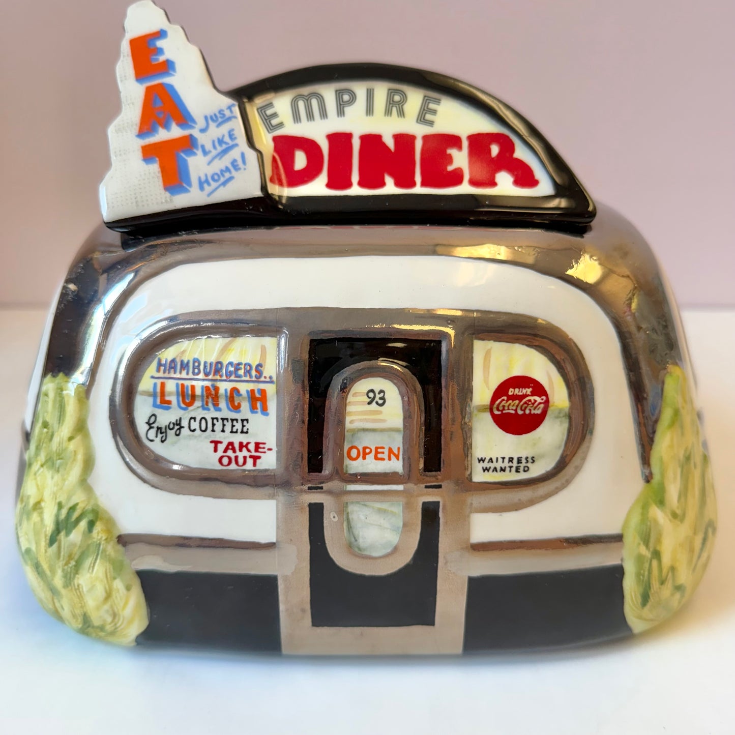 Vintage 1993 Limited Edition Signed Henry Cavanagh "Empire Diner" Cookie Jar