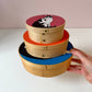 Set of 3 Vintage Wooden Cat Illustration Nesting Shaker Boxes