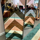 *ON HOLD. Vintage 4 Panel Chevron Mirrored Screen/Room Divider
