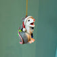Screaming Opossum Wrapped in Lights Ornament