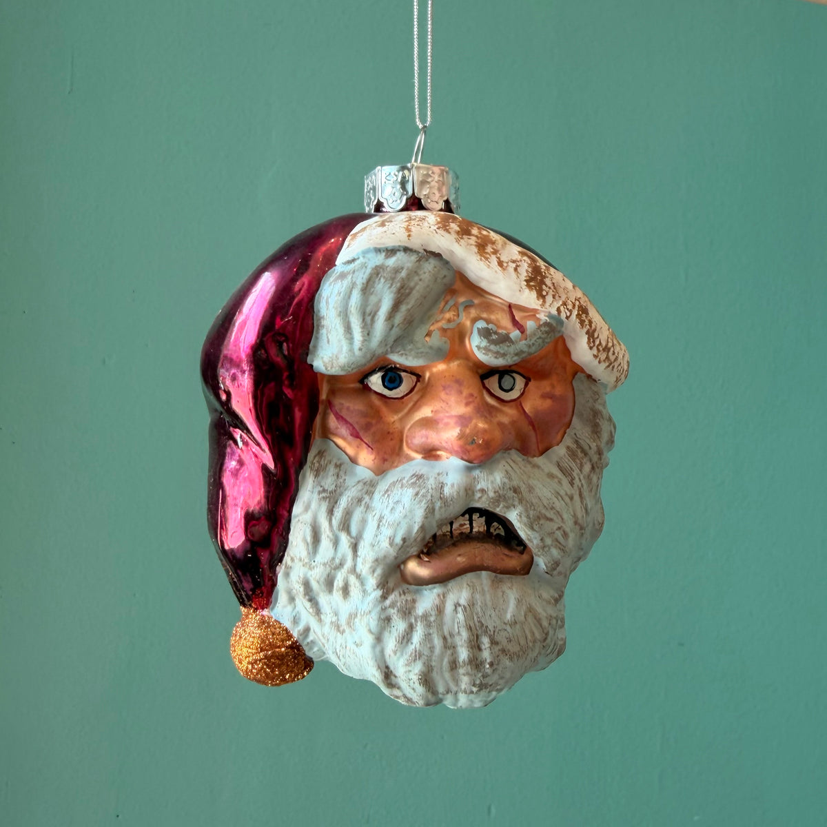 Gorenaments Glass Evil Santa Ornament