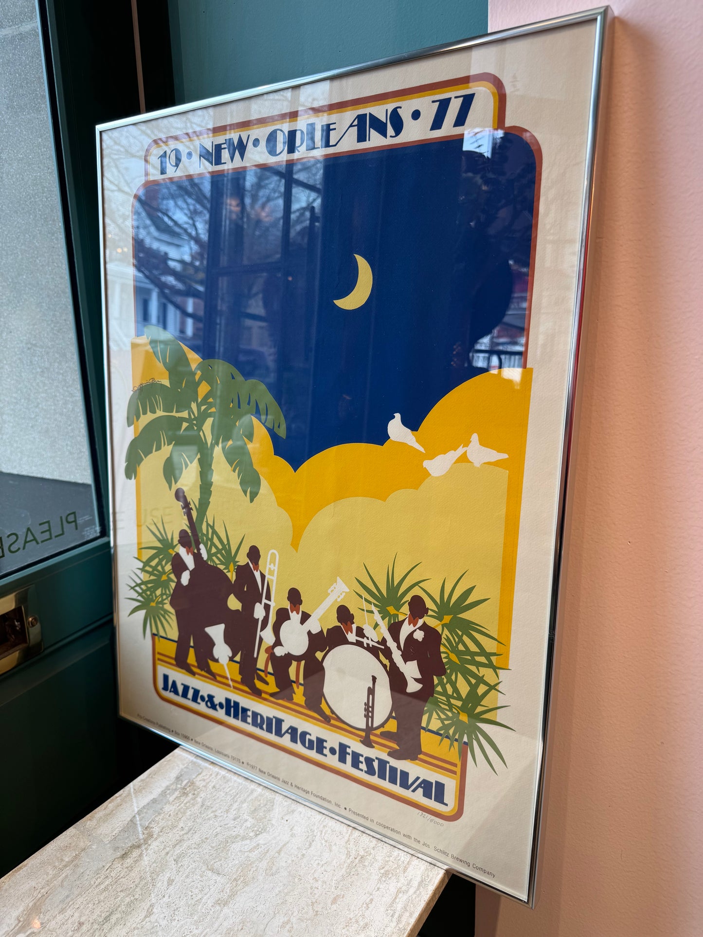 Vintage 1977 Limited Edition New Orleans Jazz & Heritage Poster Signed and Numbered