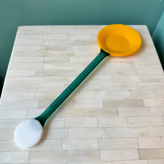 Color Block Serving Spoon: Yellow / Teal / White