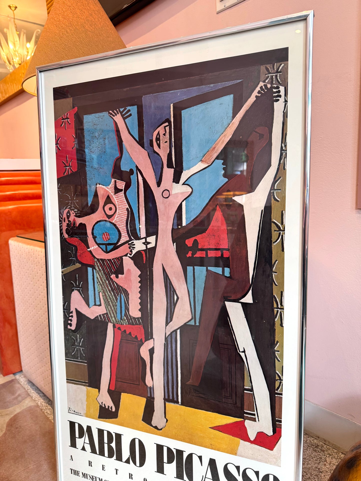 Vintage Framed 1980 "Pablo Picasso: A Retrospective" Exhibition Poster