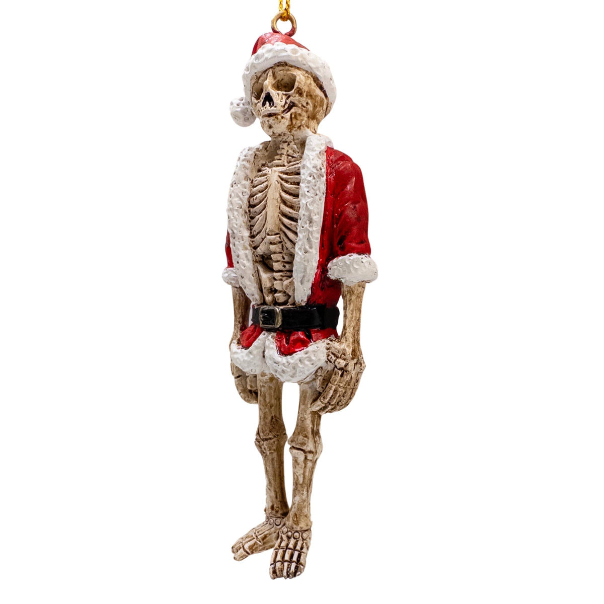 Skeleton Santa Ornament