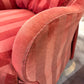 Vintage Raspberry Red Regency Style Striped Lounge Armchair by Lexington Furniture /item