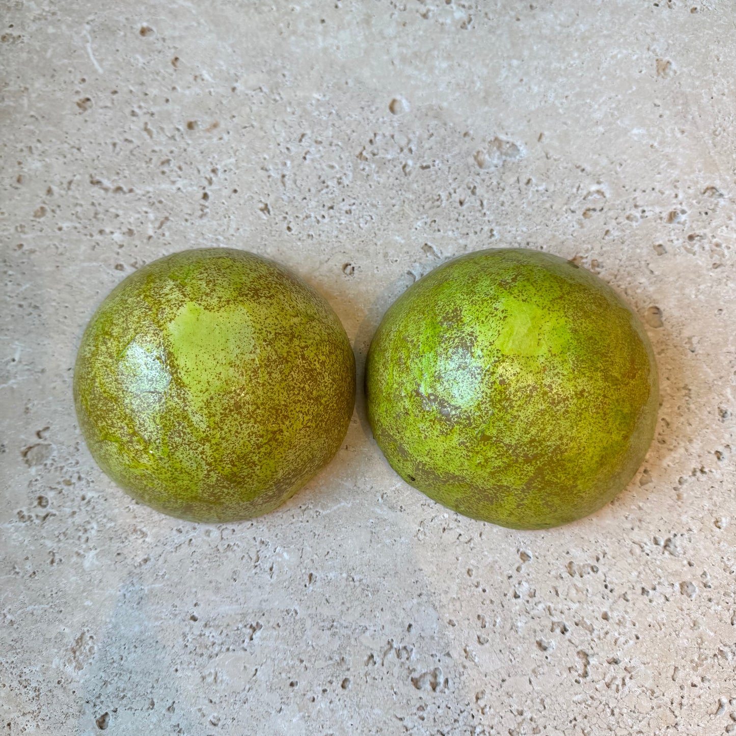 Pair of Vintage Paper Mache Cantalope Halves