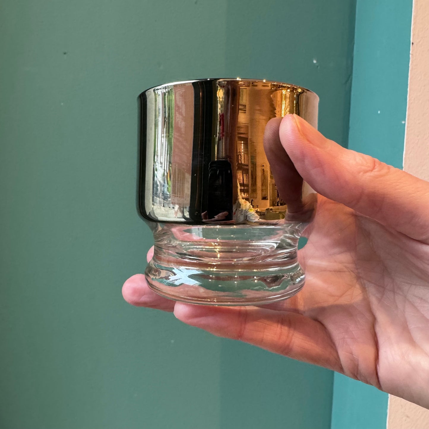 Vintage Set of 6 Dorothy Thorpe Style Silver Fade Cocktail Glasses