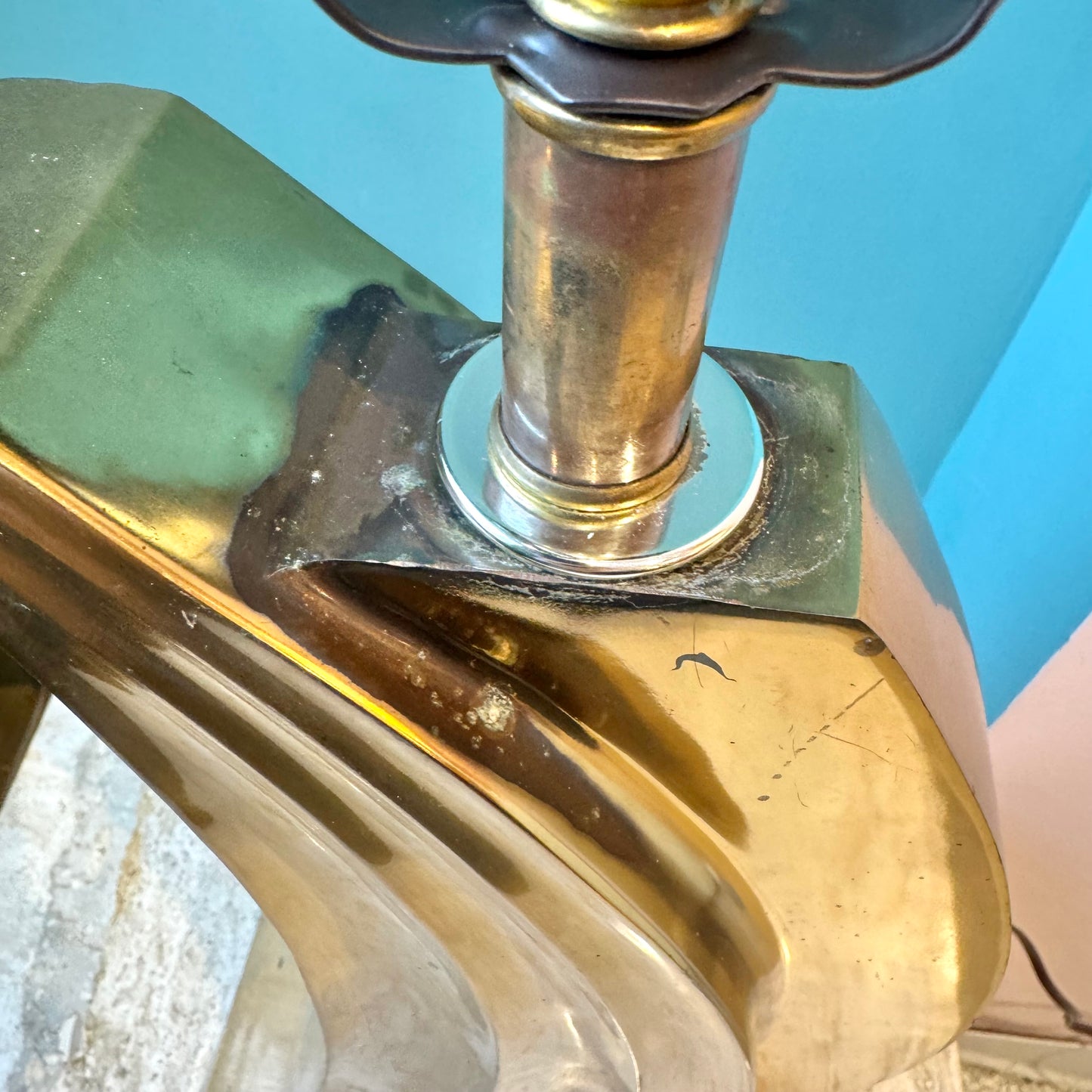 1970’s Pierre Cardin Style Brass Lamp