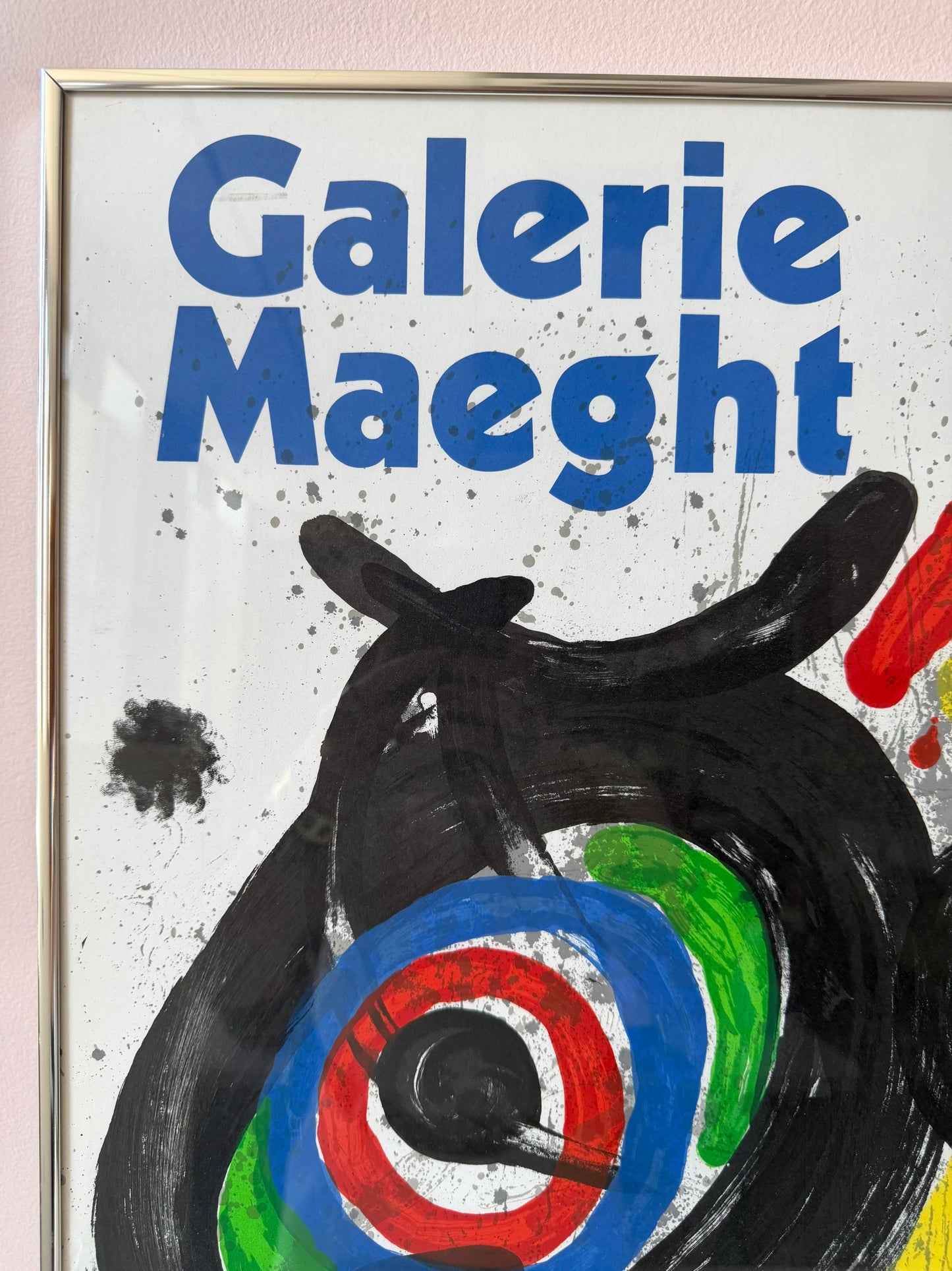 Vintage 1970 Joan Miro "Sculptures' Exhibition Framed Poster