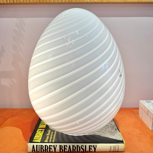 Vintage Large Vetri Murano Glass Egg Lamp
