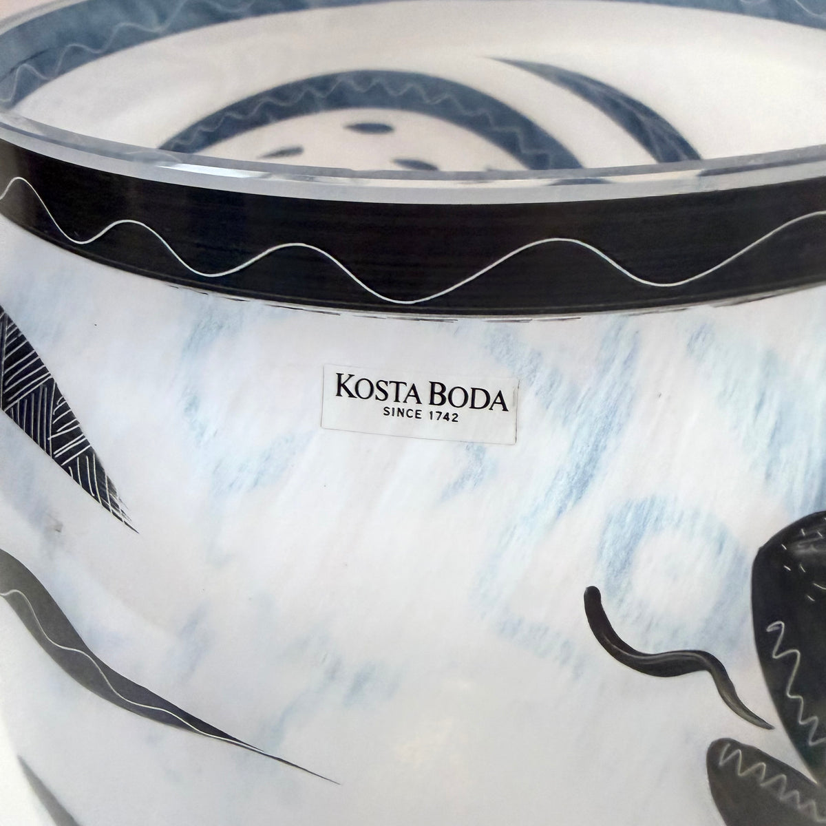 Vintage Kosta Boda Caramba Art Glass Vase by Ulrica Hydman-Vallien
