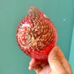 Vintage Small Red Bullicante Murano Glass Ashtray