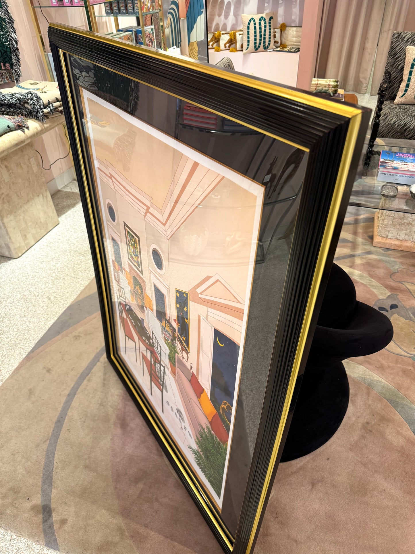 Vintage Limited Edition Signed Lithograph Titled "Le Salon Matisse" by Fanch (Francois Ledan)