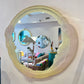 1984 Frosted Acrylic Art Nouveau Woman Mirror by Sculpture Ind.