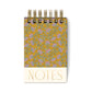 Notes Chunky Notepad - Gold Vintage Floral