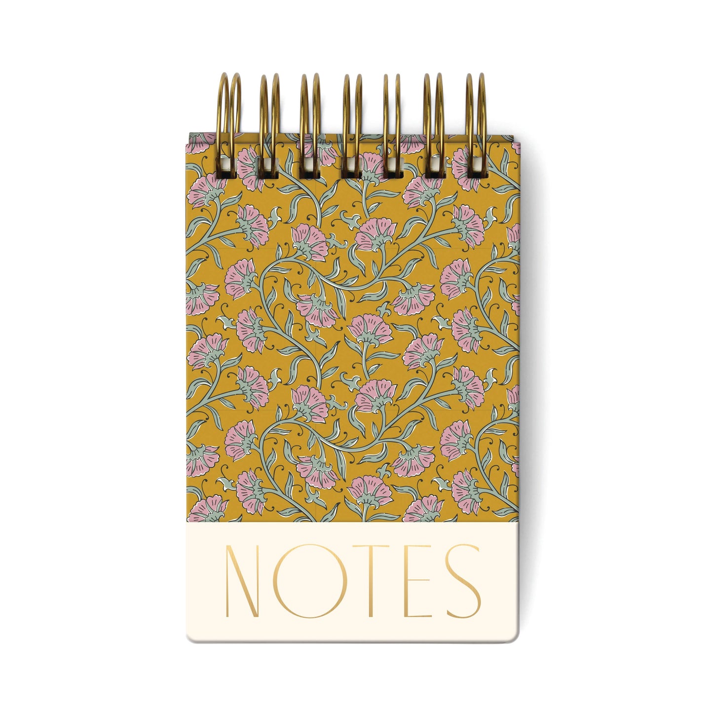 Notes Chunky Notepad - Gold Vintage Floral